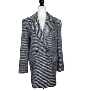 Express tweed Mid length double breasted  coat